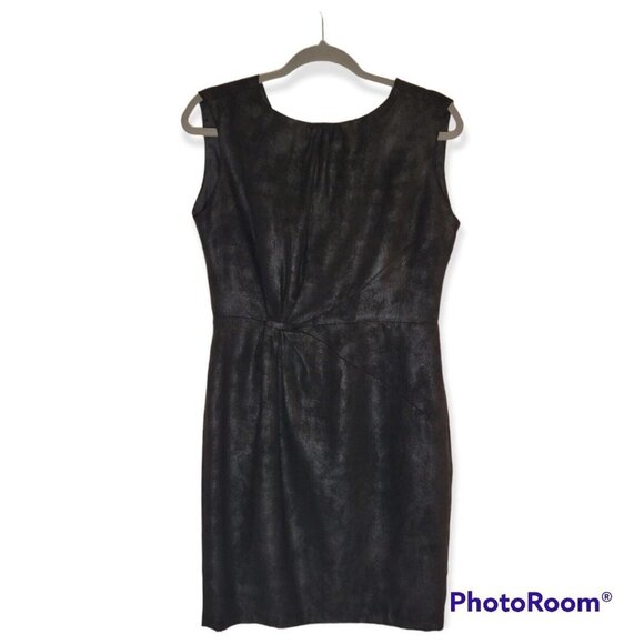 DKNY Jeans Metallic Black Sleeveless Dress Size M - Picture 1 of 4